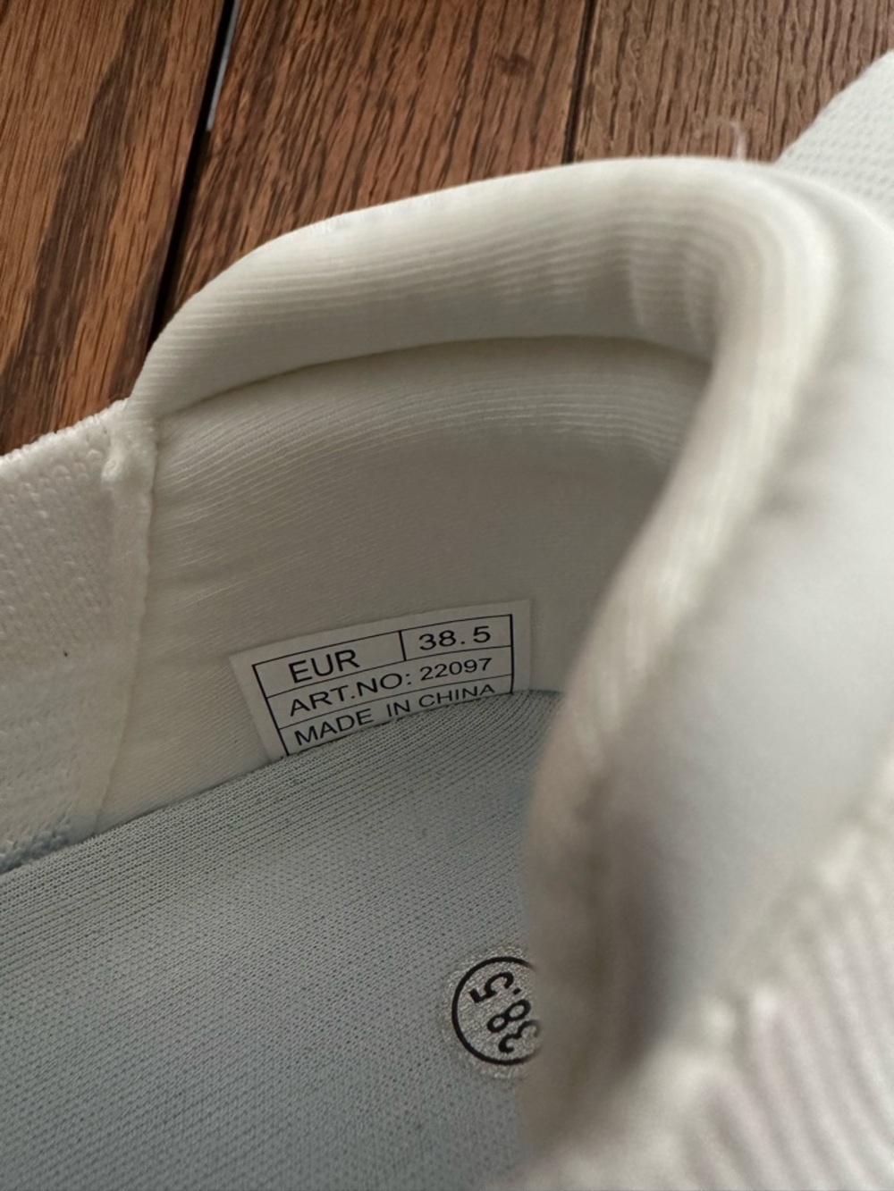Slip-On Knit White Women's Sneakers - Picture 5 of 6